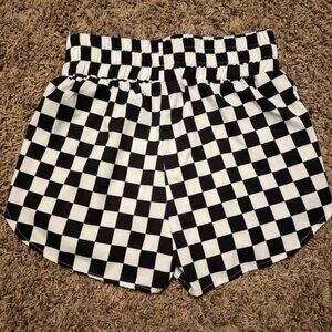 Black & White Checkered Shorts